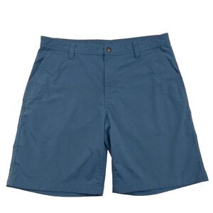 G.H. Bass & Co  Chino Shorts Mens 36 Blue Flat Front Casual Outdoor Travel